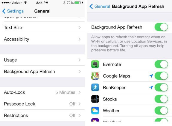 Stop Apps from Refreshing in the Background