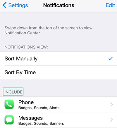 Disable App’s Notification