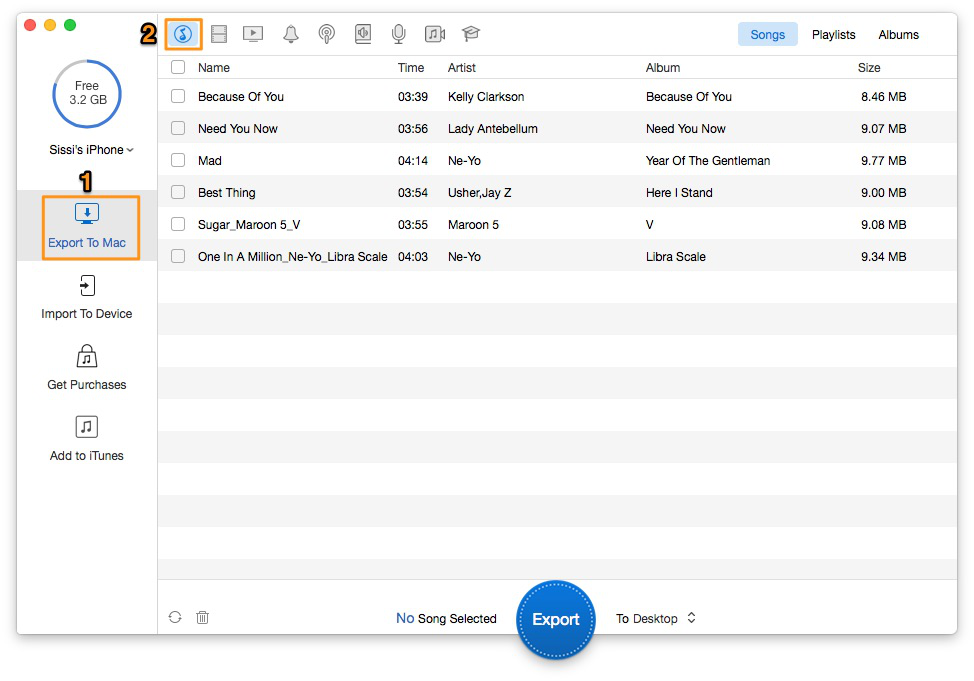 How to Transfer Media Data from iPhone to Computer | PrimoMusic – Step 2