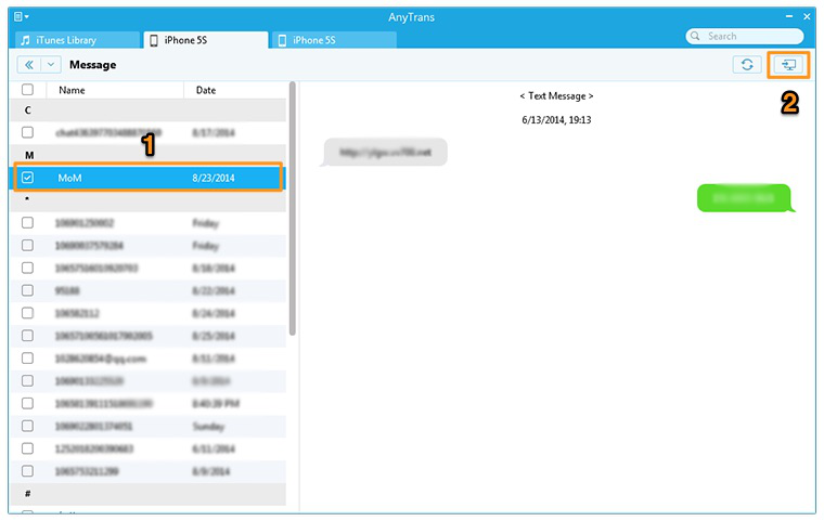 How to Transfer Private Data from iPhone to Computer | AnyTrans – Step 3