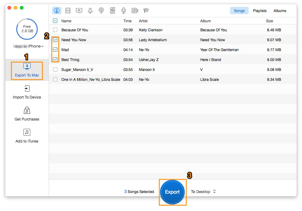 How to Transfer Music from iPhone to iPad – Step 2
