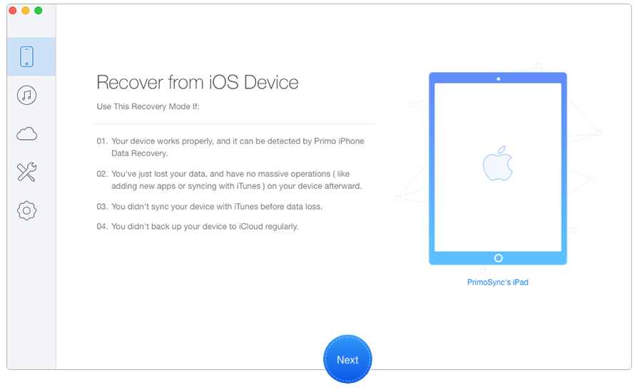 Transfer Notes from iPhone/iPad to Computer – Step 1