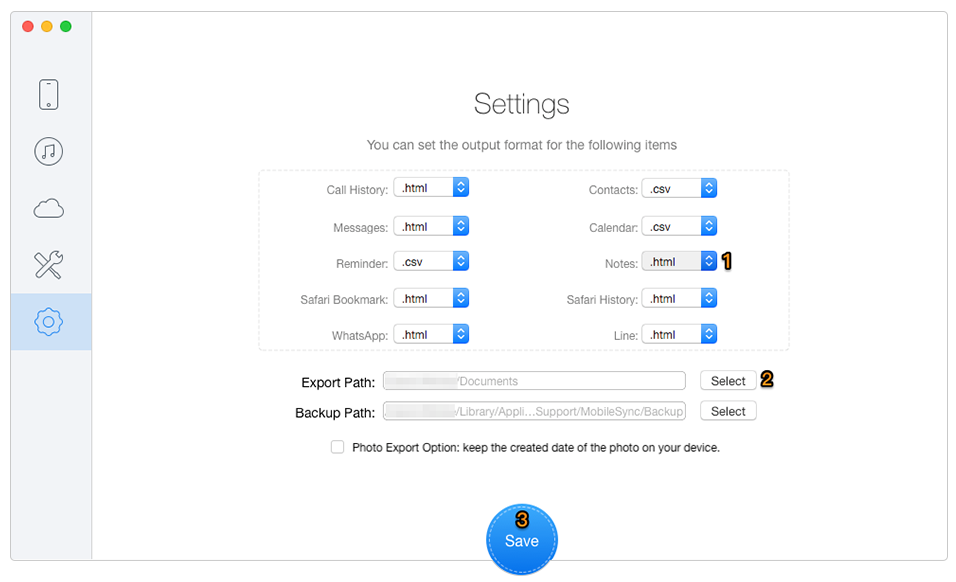 Transfer Notes from iPhone/iPad to Computer – Step 3