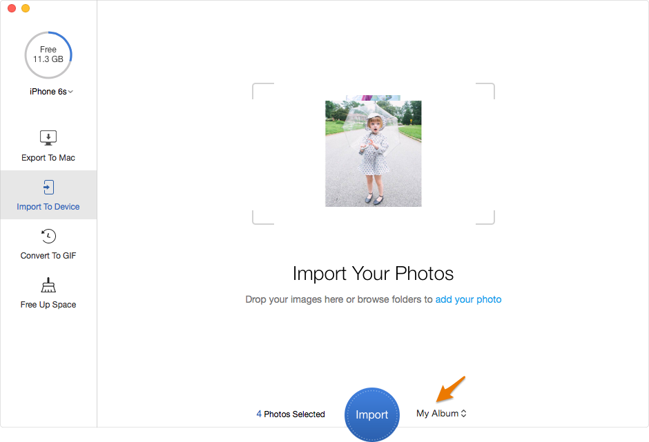 Transfer Pictures from Mac to iPhone Using PrimoPhoto