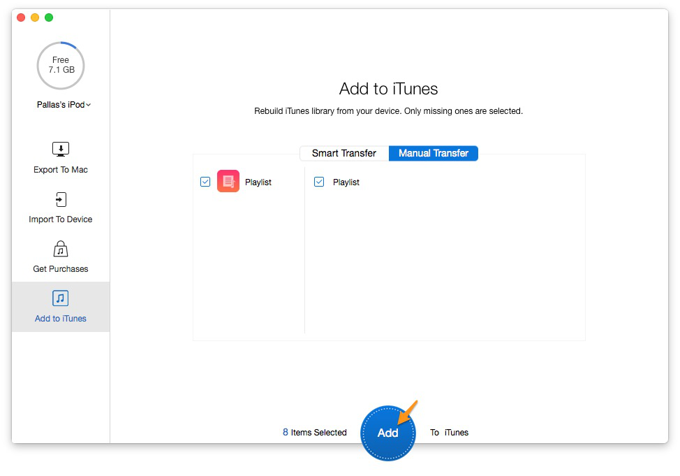 How to Transfer Playlist from iPod to iTunes – Step 3