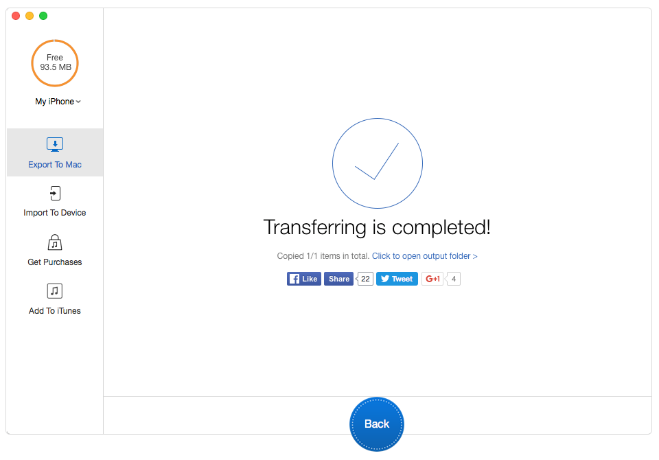 Transfer Videos from iPhone to macOS Sierra – Step 3