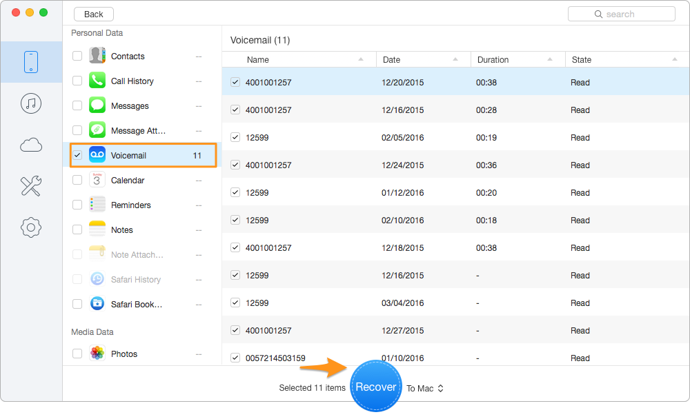 How to Transfer Voicemails from iPhone to Computer Directly – Step 2