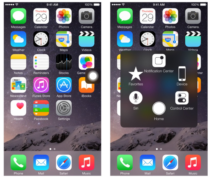 AssistiveTouch on iPhone