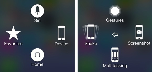 The Screen shot of AssistiveTouch