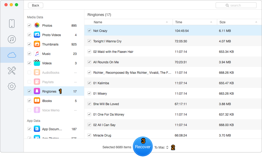 View iCloud Backup Data on Computer with Primo iPhone Data Recovery – Step 3