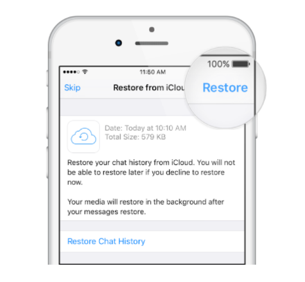 Whatsapp chat backup iphone