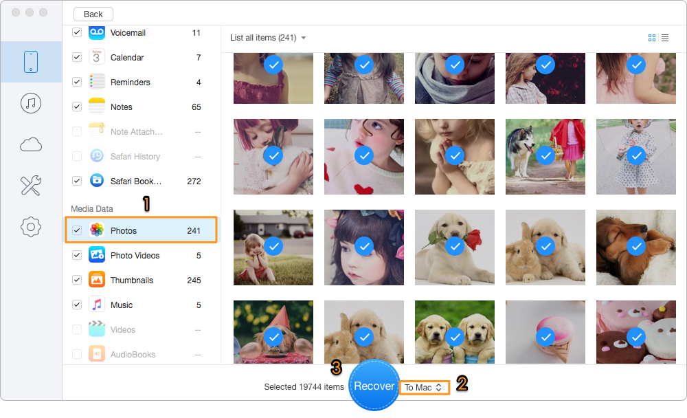 How to Fix iPhone Photos Disappeared after iOS 11 Update – Step 2