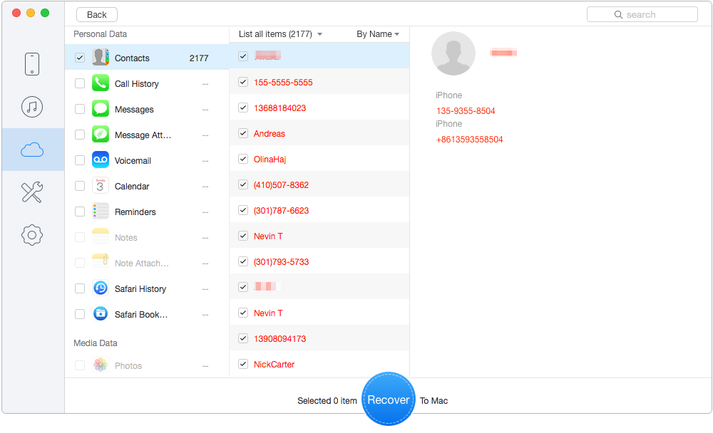 How to Retrieve Lost Contacts on iPhone with iCloud Backup – Step 3