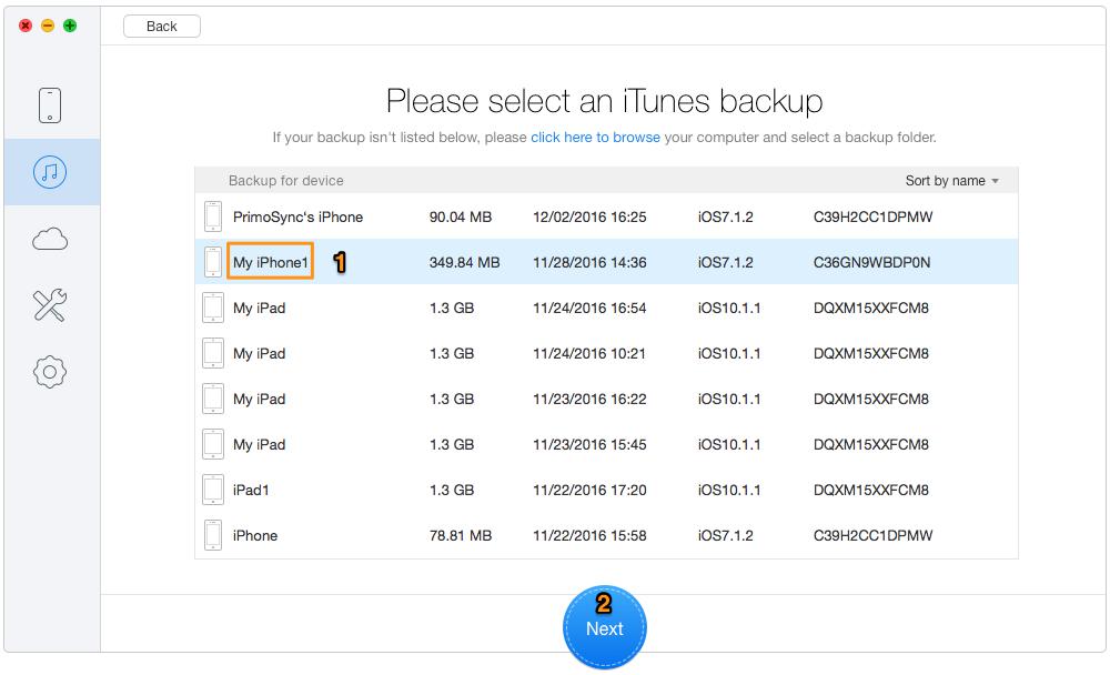 How to Retrieve Deleted Contacts from iPhone X – Step 2
