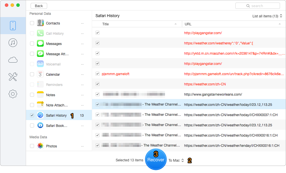  How to Recover Deleted Safari History from iPhone 8/X – Step 2