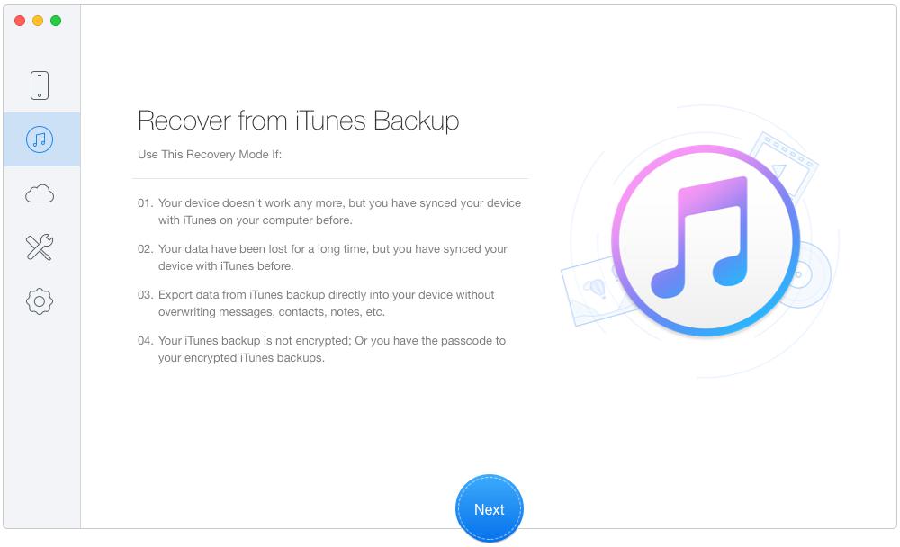 How to Retrieve Deleted Files on iPhone X with Backup – Step 1