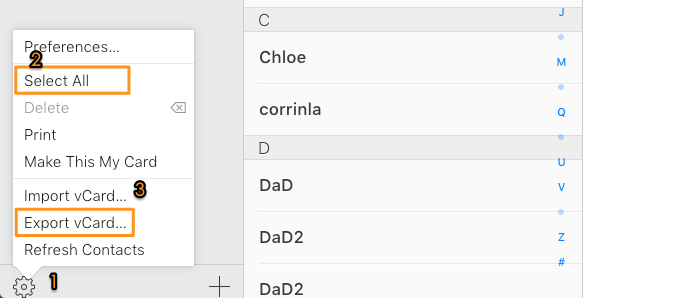Export Contacts from iPhone 7/7 Plus to Mac via iCloud Online – Step 4