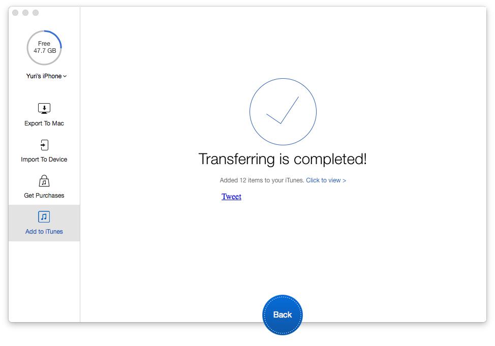 How to Transfer Music from iPhone X/8 (Plus) to iTunes – Step 3