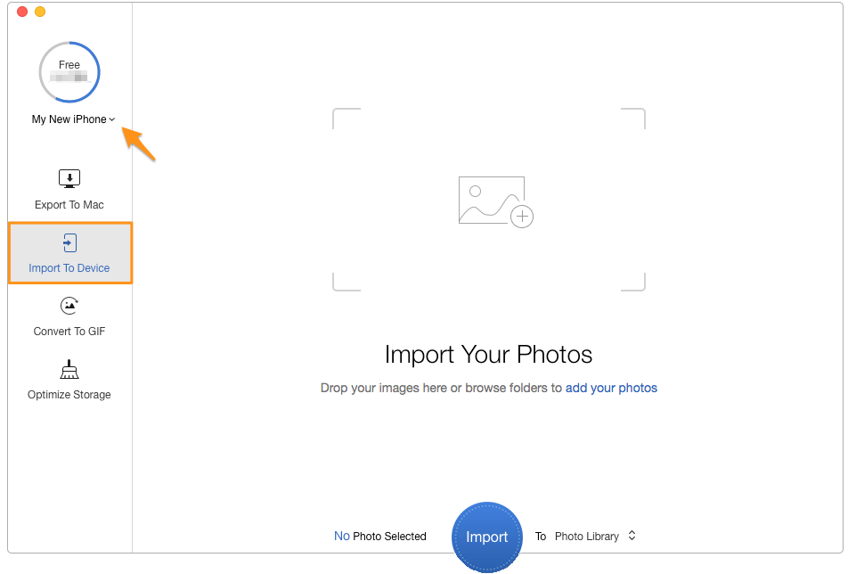 Transfer Photos from Computer to iPhone 7 – Step 1