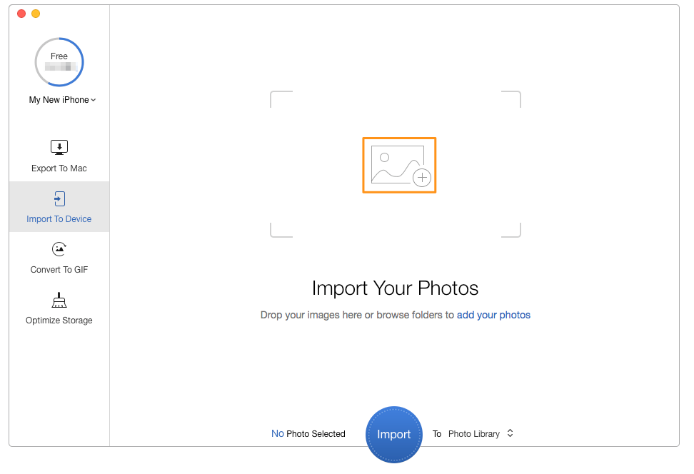 Move Photos from Computer to iPhone 7 Plus – Step 2