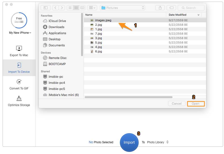 Copy Photos from Computer to iPhone 7 or 7 Plus – Step 3